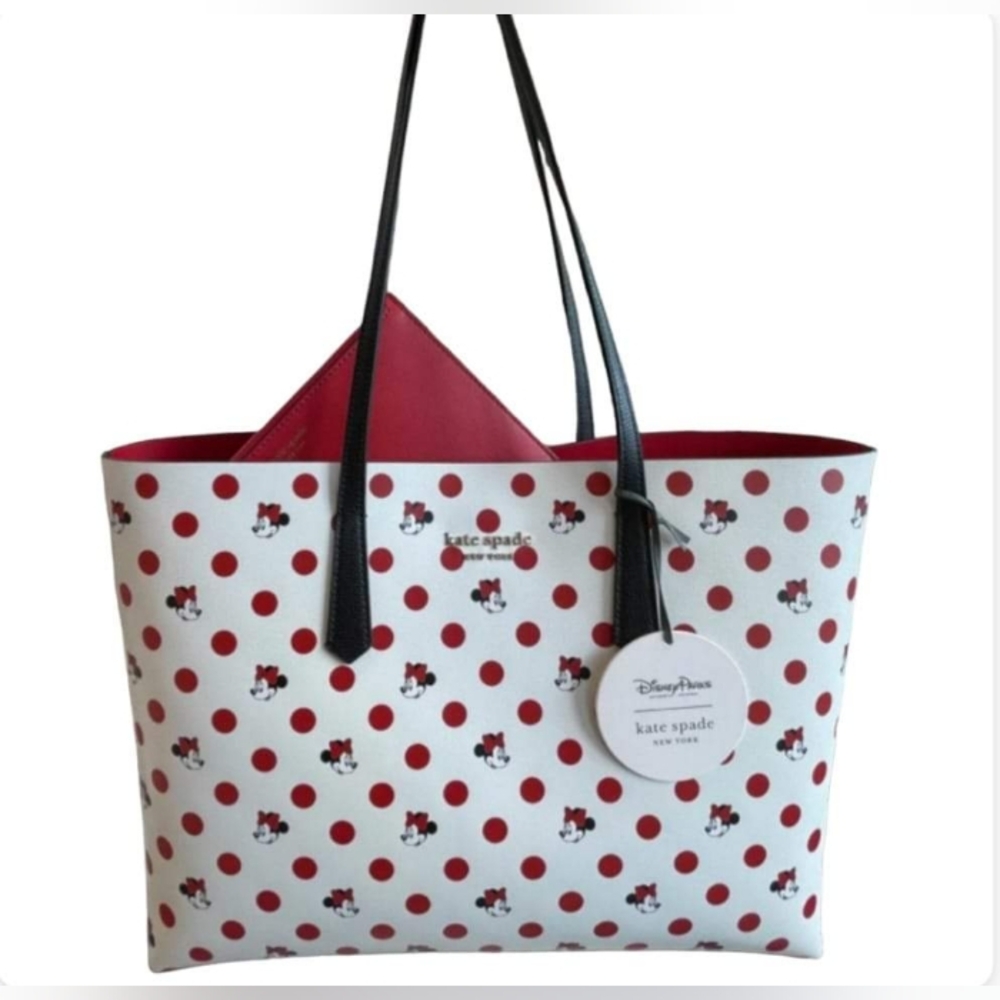 NWT Kate Spade Minnie Mouse "Love My Dots" Disney Tote